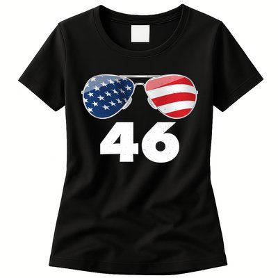46th President Joe Biden Aviators American Flag Womens T-Shirt