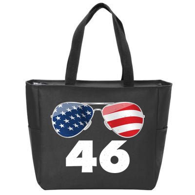 46th President Joe Biden Aviators American Flag Zip Tote Bag