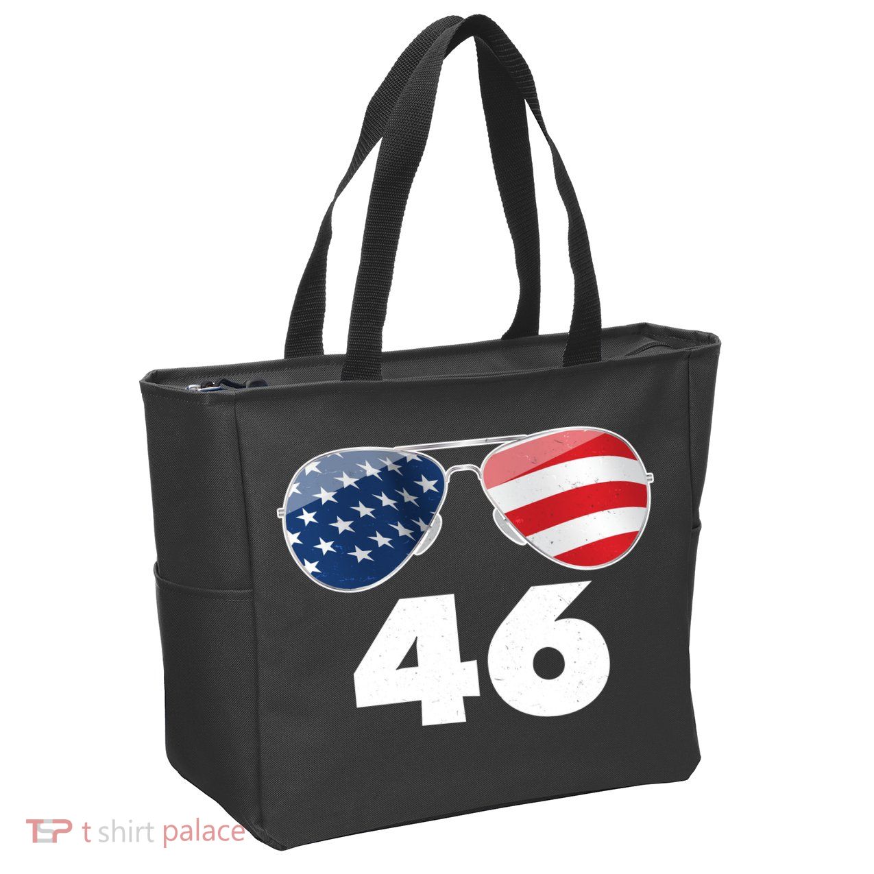 46th President Joe Biden Aviators American Flag Zip Tote Bag
