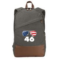 46th President Joe Biden Aviators American Flag Cotton Canvas Backpack