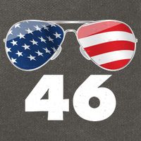 46th President Joe Biden Aviators American Flag Cotton Canvas Backpack