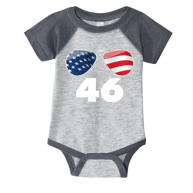 46th President Joe Biden Aviators American Flag Infant Baby Jersey Bodysuit