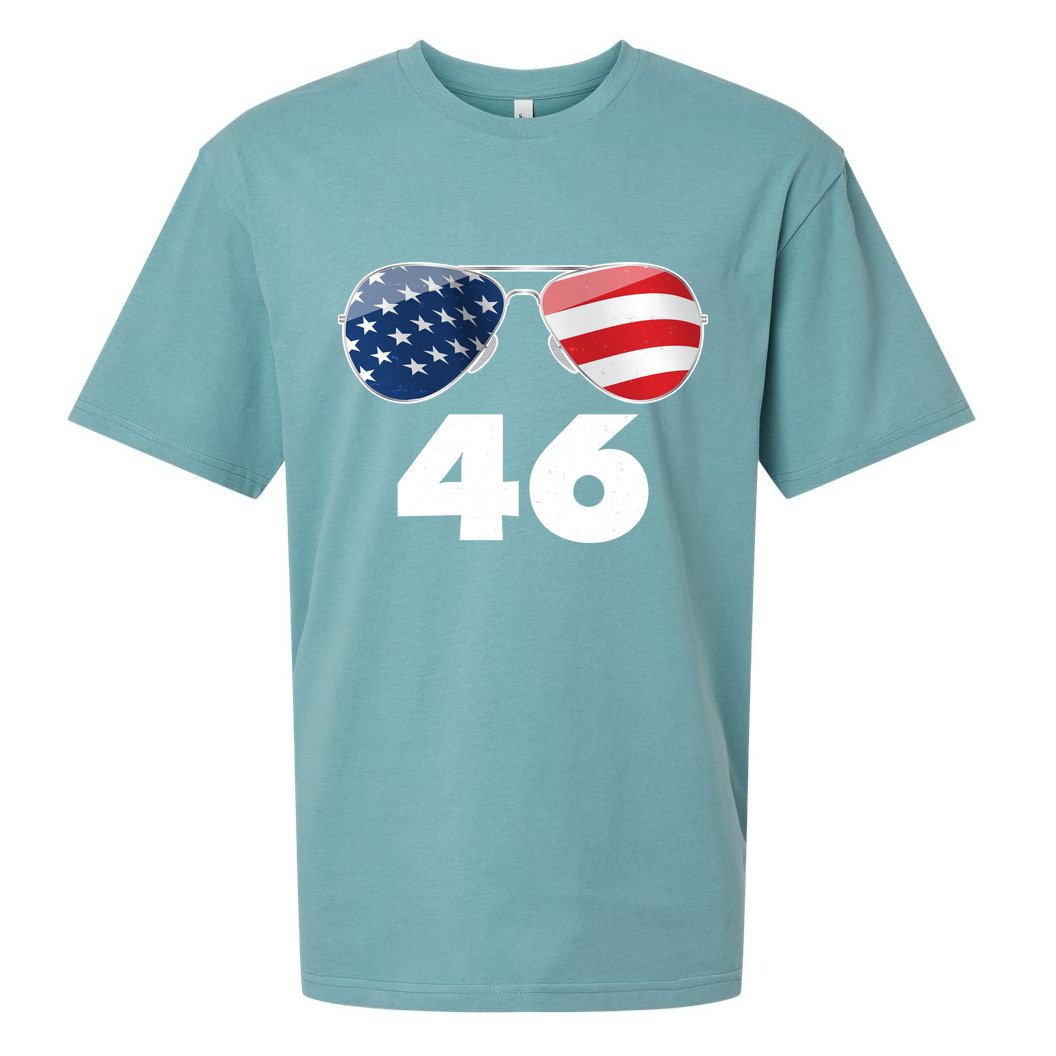 46th President Joe Biden Aviators American Flag Sueded Cloud Jersey T-Shirt