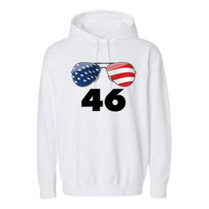 46th President Joe Biden Aviators American Flag Garment-Dyed Fleece Hoodie