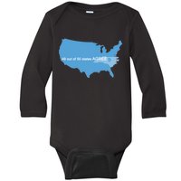 49 Out Of 50 States Agree  Baby Long Sleeve Bodysuit