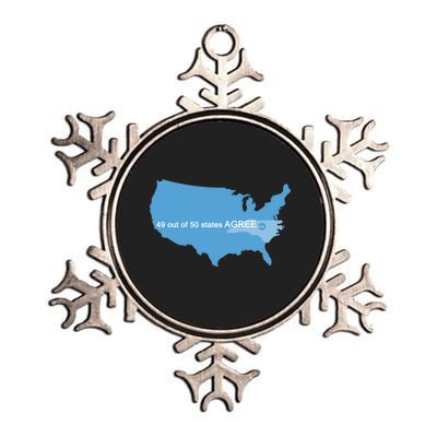 49 Out Of 50 States Agree  Metallic Star Ornament