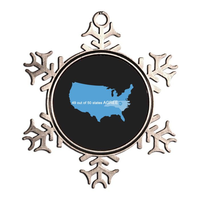 49 Out Of 50 States Agree  Metallic Star Ornament