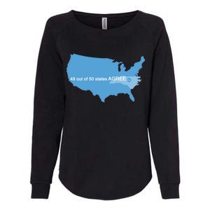 49 Out Of 50 States Agree  Womens California Wash Sweatshirt