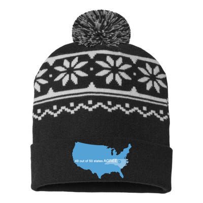 49 Out Of 50 States Agree  USA-Made Snowflake Beanie