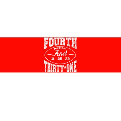 4th And 31 Alabama Fourth And Thirty One Alabama Bumper Sticker