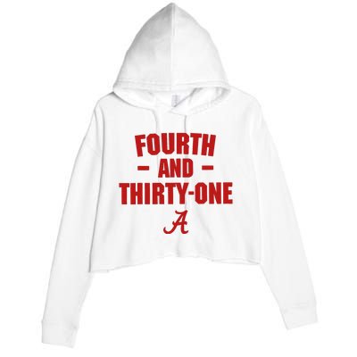 4th And 31 Fourth And Thirty One Alabama Crop Fleece Hoodie