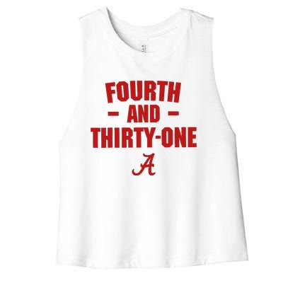 4th And 31 Fourth And Thirty One Alabama Women's Racerback Cropped Tank