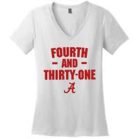 4th And 31 Fourth And Thirty One Alabama Women's V-Neck T-Shirt