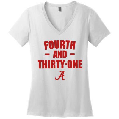 4th And 31 Fourth And Thirty One Alabama Women's V-Neck T-Shirt