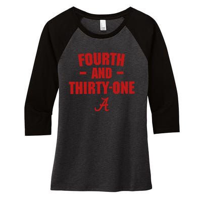 4th And 31 Fourth And Thirty One Alabama Women's Tri-Blend 3/4-Sleeve Raglan Shirt