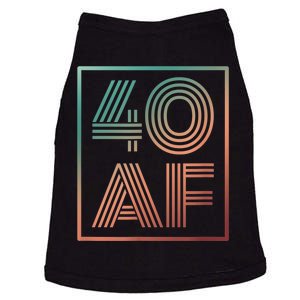 40 Af 40th Birthday Forty Years Old Retro Doggie Tank