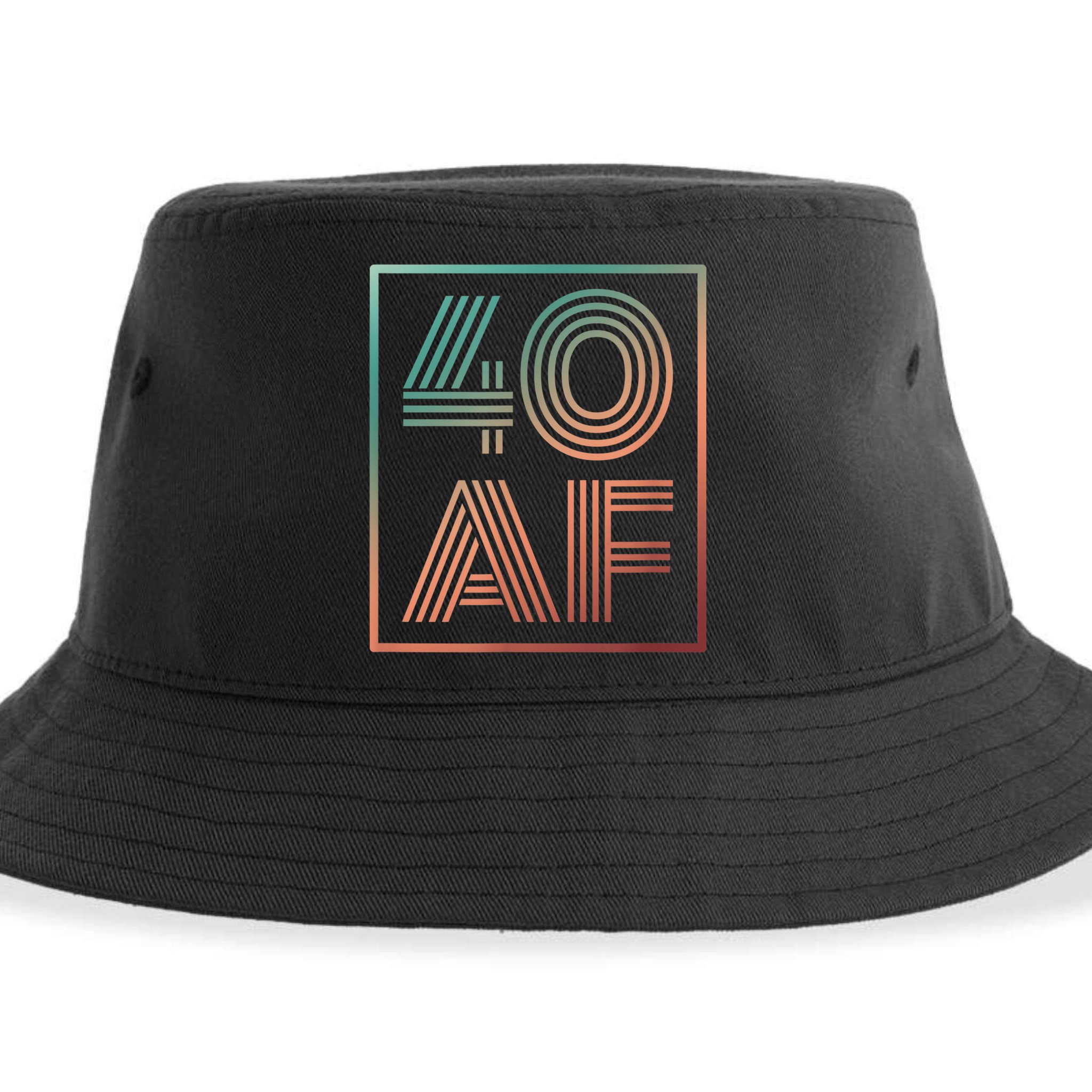 40 Af 40th Birthday Forty Years Old Retro Sustainable Bucket Hat