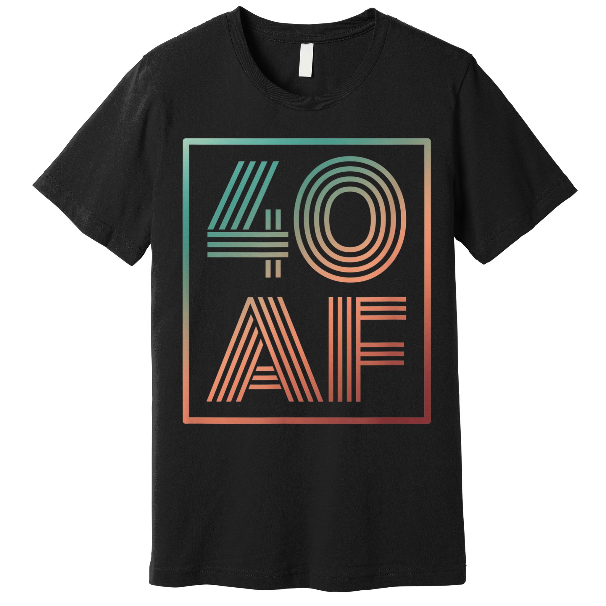 40 Af 40th Birthday Forty Years Old Retro Premium T-Shirt