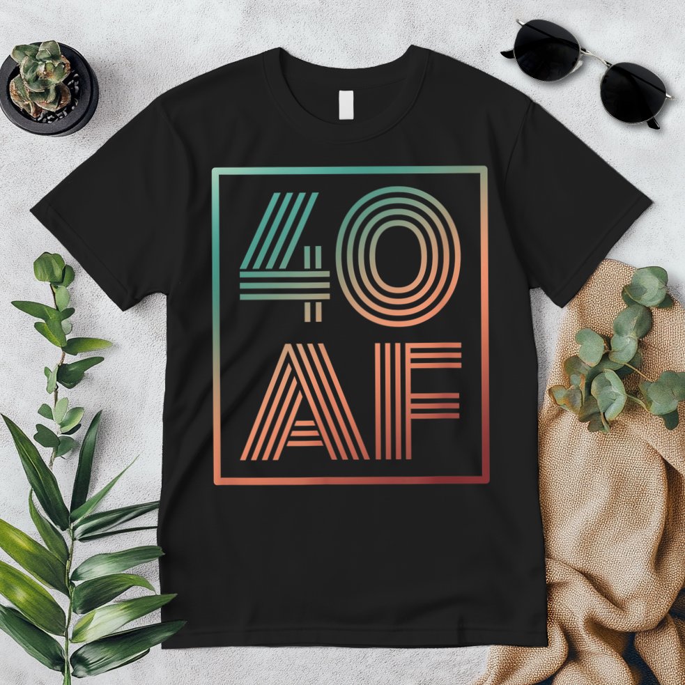 40 Af 40th Birthday Forty Years Old Retro Premium T-Shirt