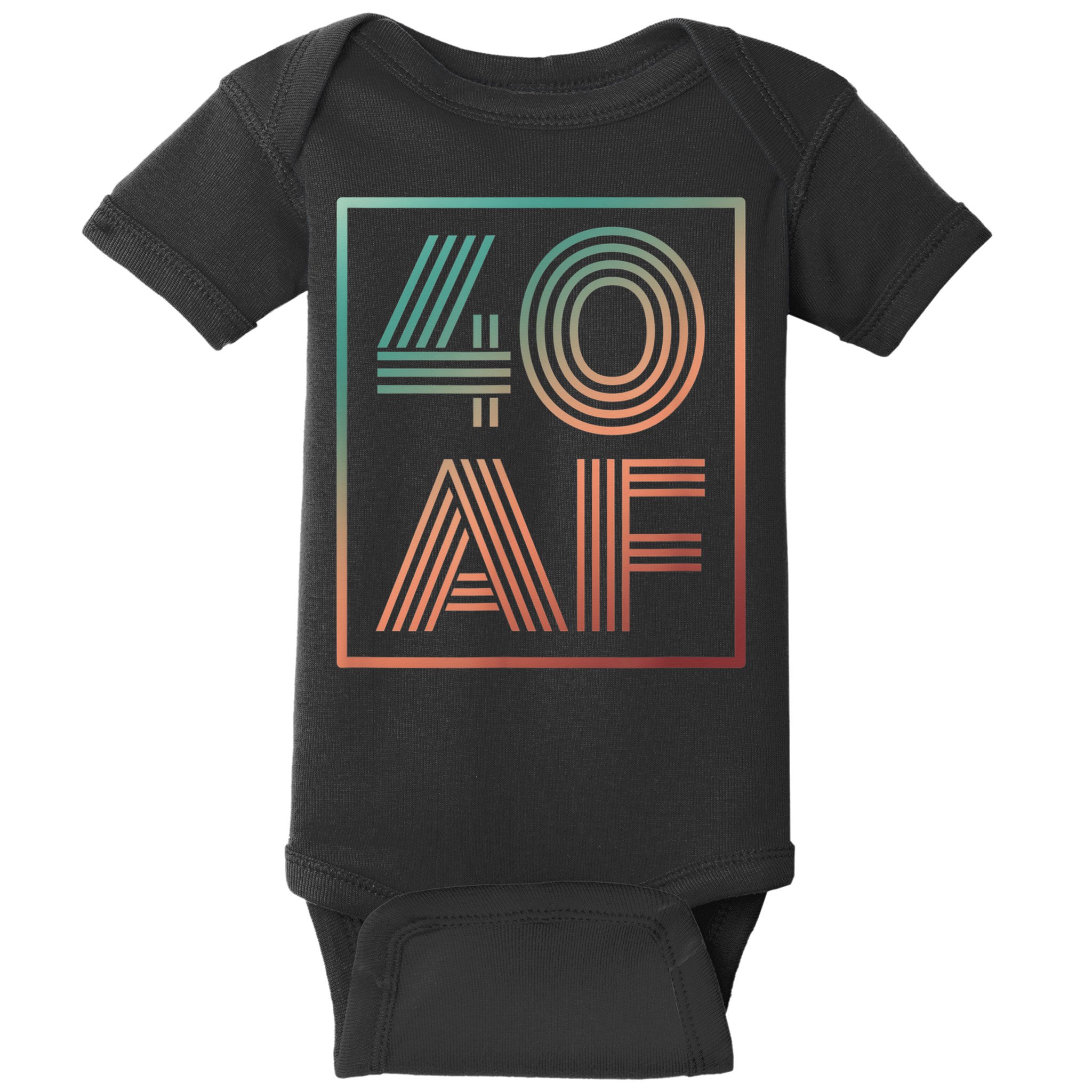 40 Af 40th Birthday Forty Years Old Retro Baby Bodysuit