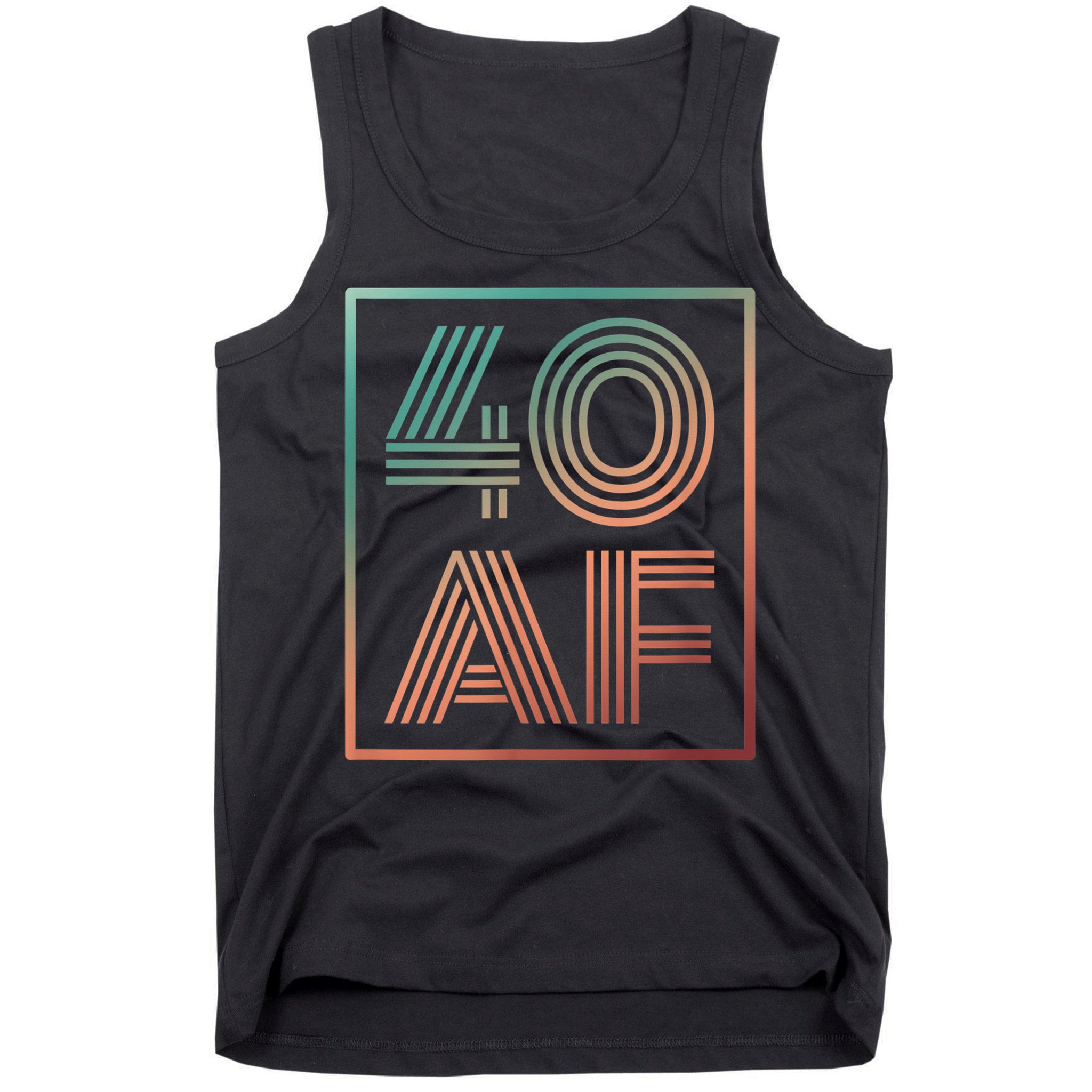 40 Af 40th Birthday Forty Years Old Retro Tank Top