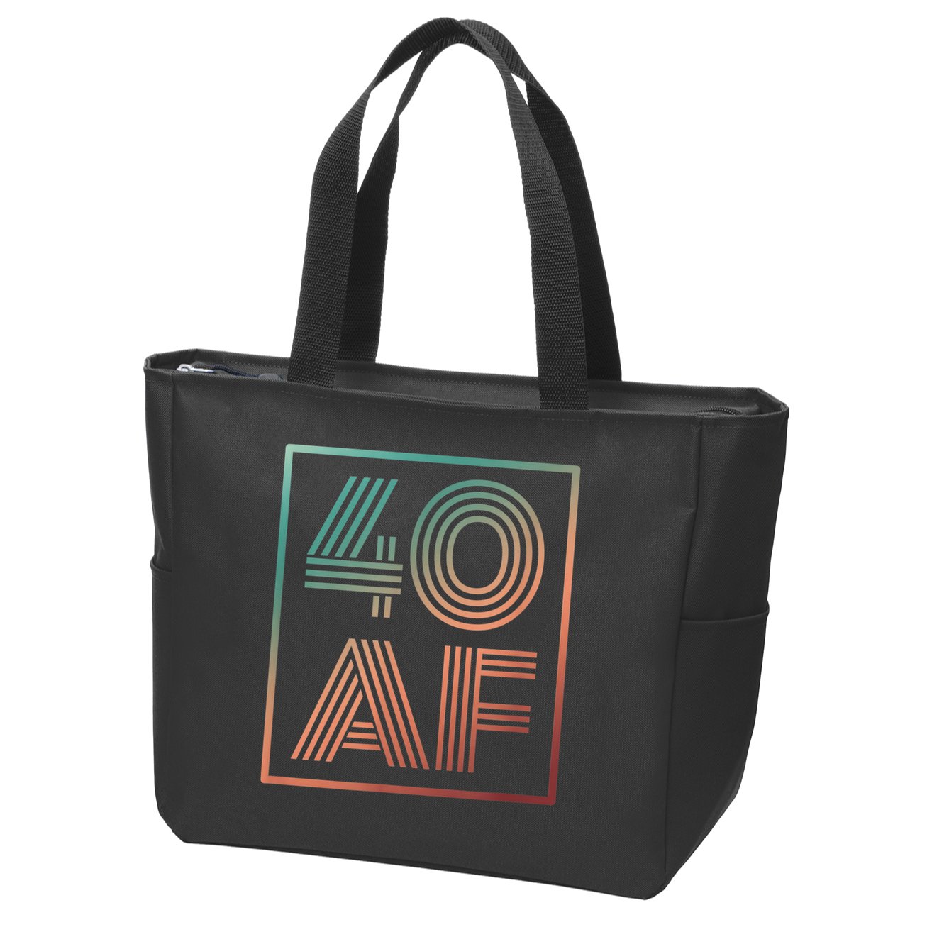 40 Af 40th Birthday Forty Years Old Retro Zip Tote Bag