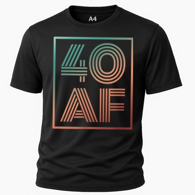 40 Af 40th Birthday Forty Years Old Retro Performance Shirt