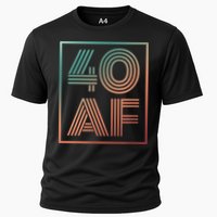 40 Af 40th Birthday Forty Years Old Retro Cooling Performance Crew T-Shirt