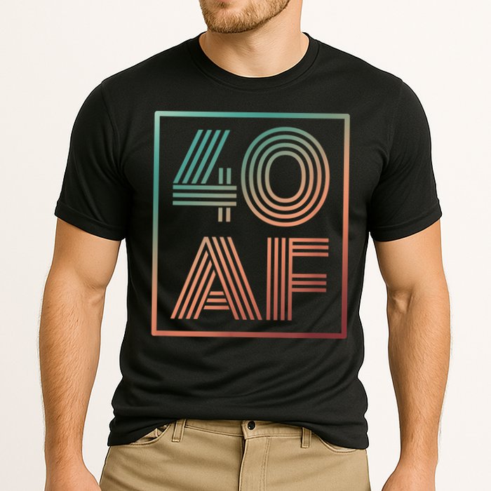 40 Af 40th Birthday Forty Years Old Retro Cooling Performance Crew T-Shirt