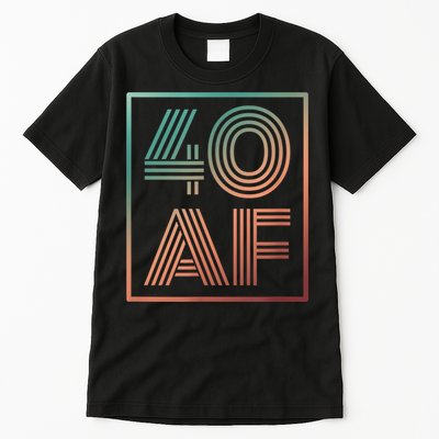 40 Af 40th Birthday Forty Years Old Retro Tall T-Shirt