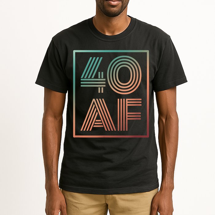 40 Af 40th Birthday Forty Years Old Retro Tall T-Shirt