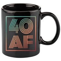 40 Af 40th Birthday Forty Years Old Retro 11oz C Handle Ceramic Mug