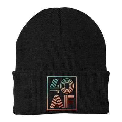 40 Af 40th Birthday Forty Years Old Retro Beanie