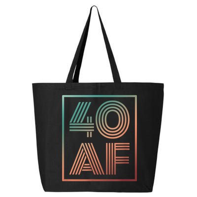 40 Af 40th Birthday Forty Years Old Retro 25L Jumbo Tote