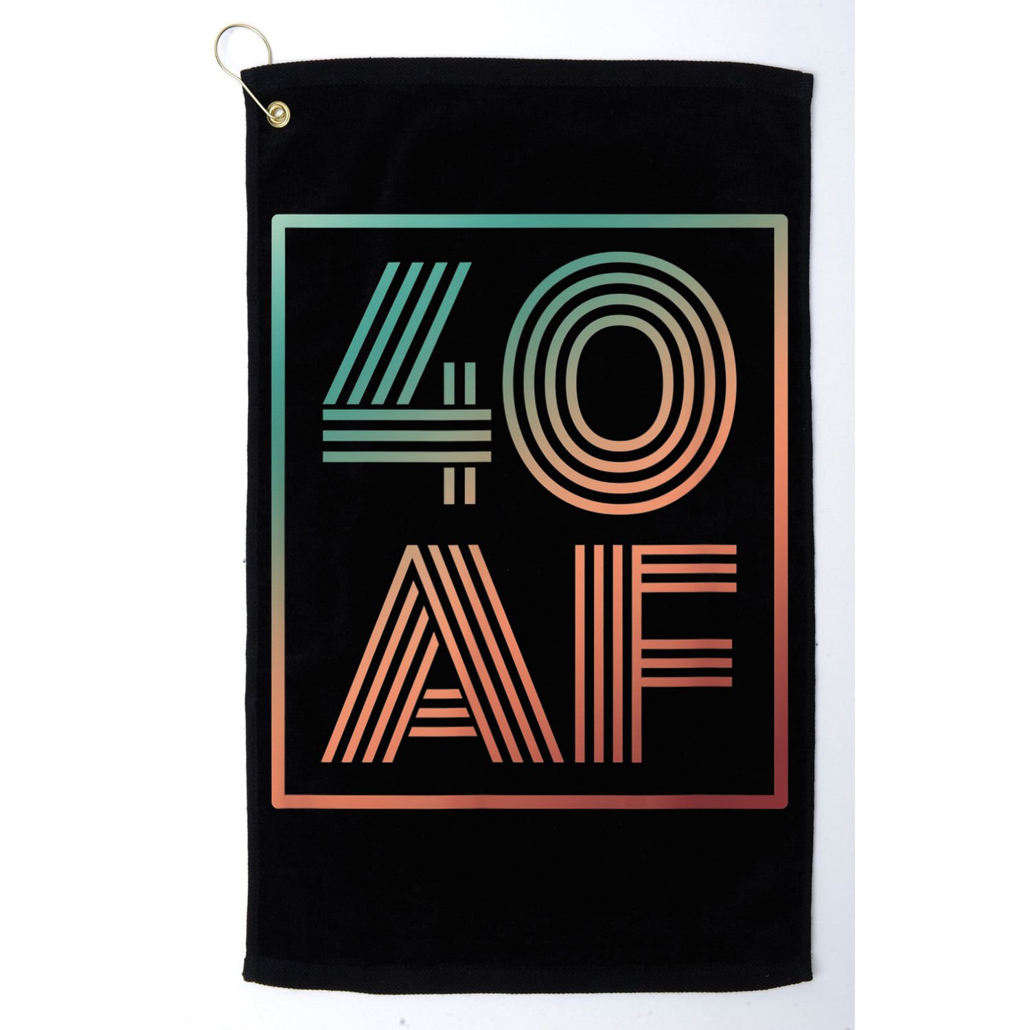 40 Af 40th Birthday Forty Years Old Retro Golf Towel