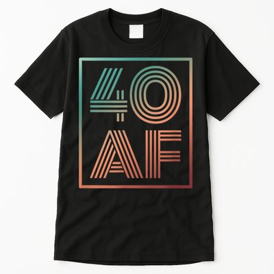 40 Af 40th Birthday Forty Years Old Retro Tall T-Shirt
