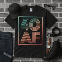 40 Af 40th Birthday Forty Years Old Retro Tall T-Shirt