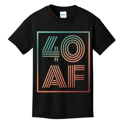 40 Af 40th Birthday Forty Years Old Retro Kids T-Shirt