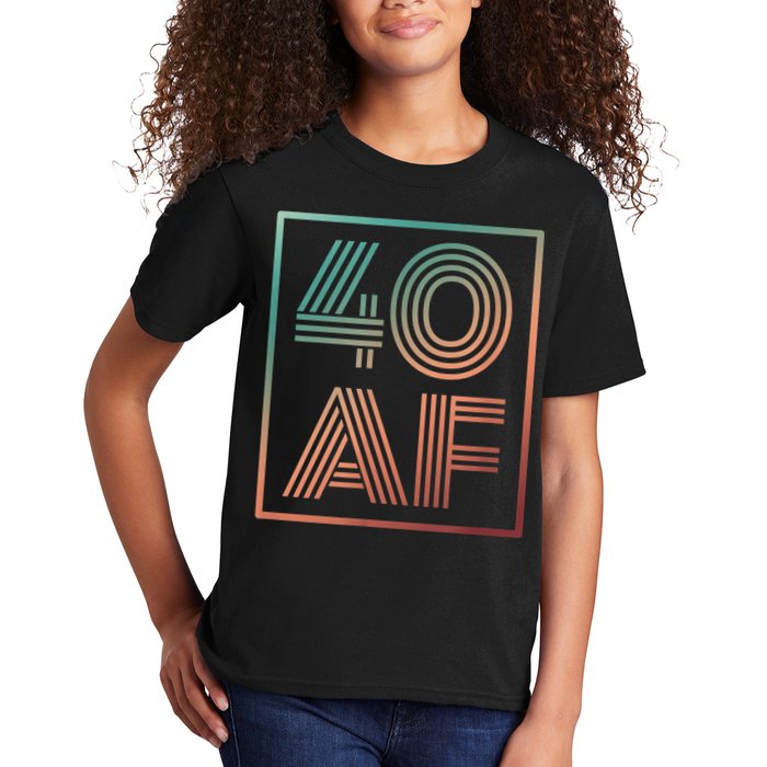 40 Af 40th Birthday Forty Years Old Retro Kids T-Shirt