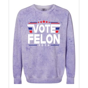 45 And 47 Funny Vote For The Felon Cute Gift Colorblast Crewneck Sweatshirt