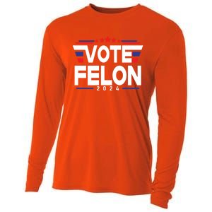 45 And 47 Funny Vote For The Felon Cute Gift Cooling Performance Long Sleeve Crew