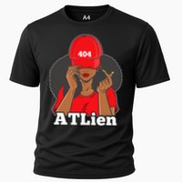 404 Atlien Atlanta Atl Area Code Black Woman Afro Cooling Performance Crew T-Shirt