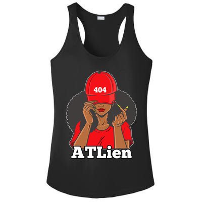 404 Atlien Atlanta Atl Area Code Black Woman Afro Ladies PosiCharge Competitor Racerback Tank