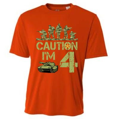 4th Army Birthday Military IM 4 Year Old Camo Birthday Cooling Performance Crew T-Shirt