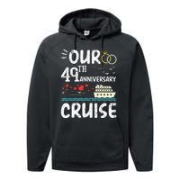 49th Anniversary Cruise Trip Wedding Husband Wife Couple Performance Fleece Hoodie