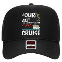 49th Anniversary Cruise Trip Wedding Husband Wife Couple High Crown Mesh Back Trucker Hat