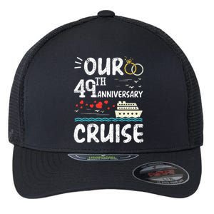 49th Anniversary Cruise Trip Wedding Husband Wife Couple Flexfit Unipanel Trucker Cap