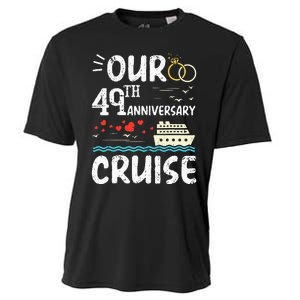 49th Anniversary Cruise Trip Wedding Husband Wife Couple Cooling Performance Crew T-Shirt