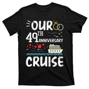 49th Anniversary Cruise Trip Wedding Husband Wife Couple T-Shirt