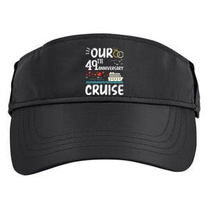 49th Anniversary Cruise Trip Wedding Husband Wife Couple Adult Drive Performance Visor